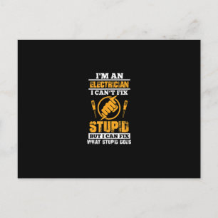 Mens Electricians Funny an an Electrician Ich kann Postkarte