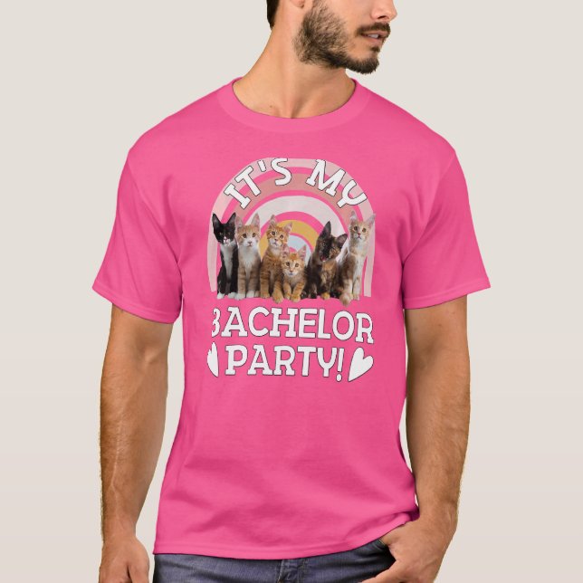 Mens Embarrassing Bachelor Party Trauzeuge Pink Cu T-Shirt (Vorderseite)