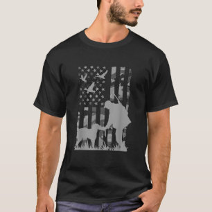Mens Enck Junting camouflage usa flag labradret re T-Shirt