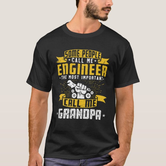 Mens Engineering Vater Opa Engineer T-Shirt (Vorderseite)
