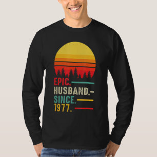 Mens Epic Husband seit 1977 glücklicher Jahrestag T-Shirt