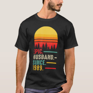 Mens Epic Husband Seit 1989, glücklicher Jahrestag T-Shirt