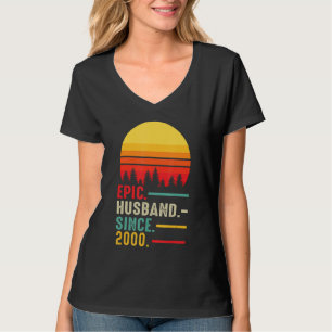 Mens Epic Husband Seit 2000, glücklicher Jahrestag T-Shirt