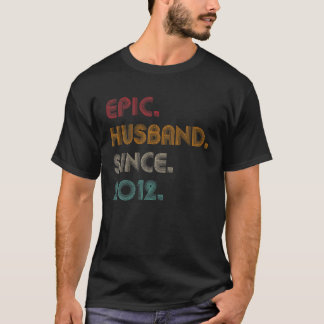 Mens Epic Husband Seit 2012 - 10th Wedding Annive T-Shirt