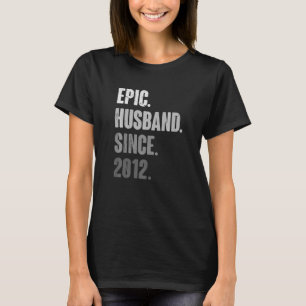 Mens Epic Husband Seit 2012 11th Wedding Anniver T-Shirt