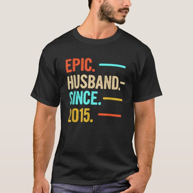 Mens Epic Husband seit 2015 T-Shirt (Vorderseite)