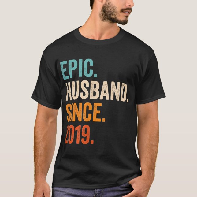 Mens Epic Husband Seit 2019 T-Shirt (Vorderseite)