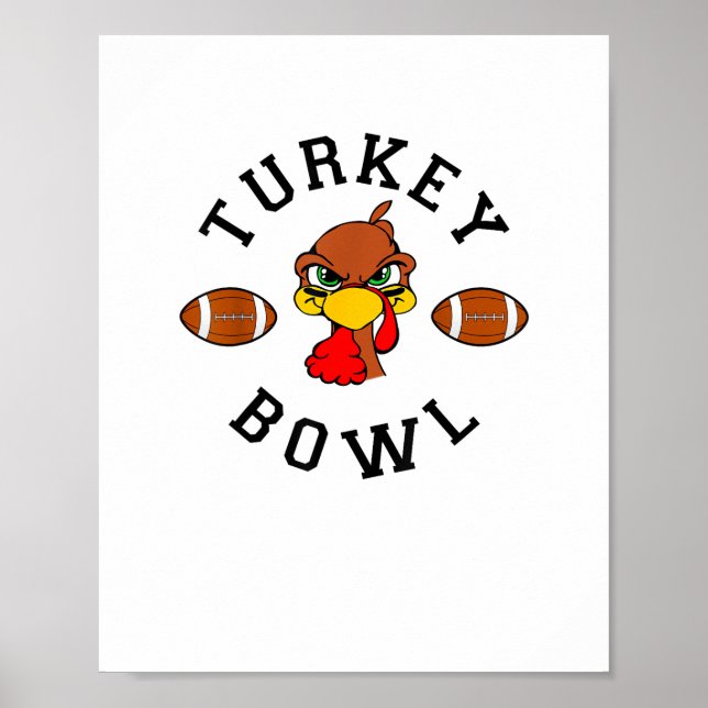 Mens Erntedank Football Türkei Bowl Shirt für M Poster (Vorne)