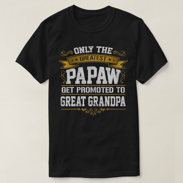 Mens erste große Papa Geschenke an Grea gefördert T-Shirt (Design vorne)