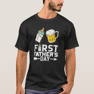 Mens Erster Vater's Day Funny Vater Baby Cheers Fa T-Shirt