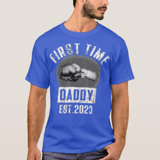 Mens erstes Mal Daddy stolz New Dad Est 2023 Fathe T-Shirt