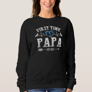 Mens erstes Mal Papa 2022 für neue Dad-Liebe Sweatshirt