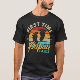 Mens Erstes Mal Papaw 2023 Vatertag gefördert T T-Shirt