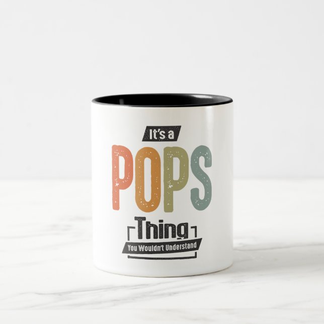 Mens Es ist ein Pop Thing Funny Vater Opa Zweifarbige Tasse (Mittel)