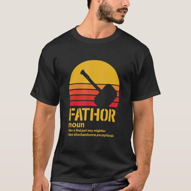 Mens Fa Tha like Vater einfach nur Way Mightier He T-Shirt (Vorderseite)