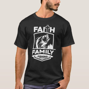 Mens Faith Family Angeln Religiöse Christliche Fi T-Shirt