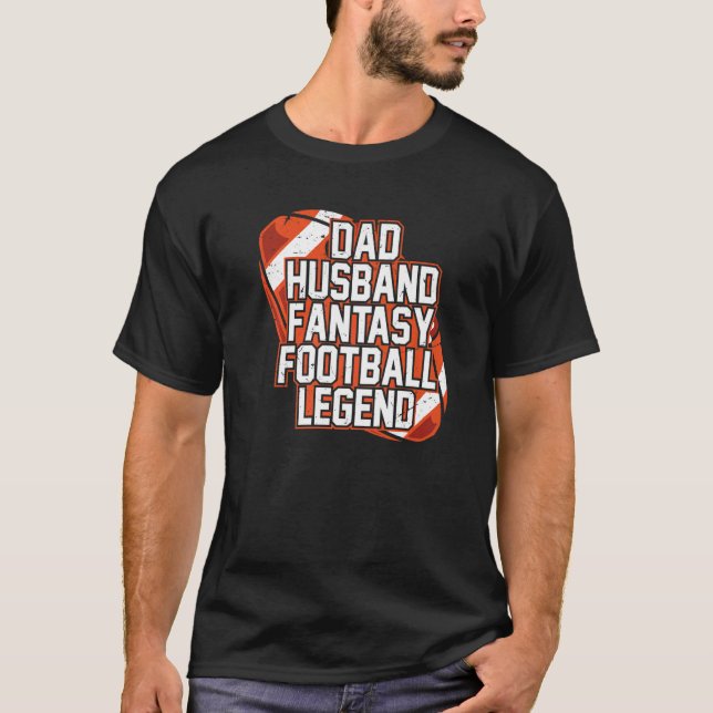 Mens Fantasy Football Vater Husband Fantasy F T-Shirt (Vorderseite)