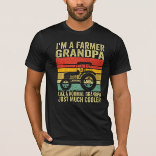 Mens Farm Traktor Vintag bin ich Bauer Opa T-Shirt