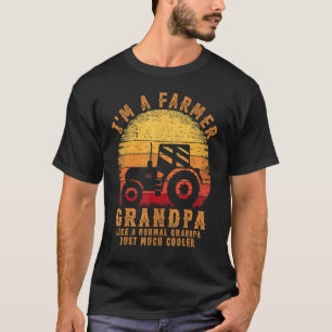Mens Farm Traktor Vintag Retro Bauer Opa T-Shirt