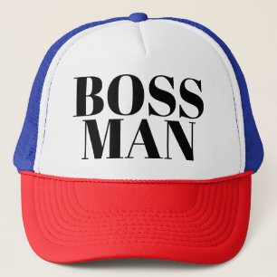 Mens Fashion Funny Novelty Baseball BOSS MAN Truckerkappe