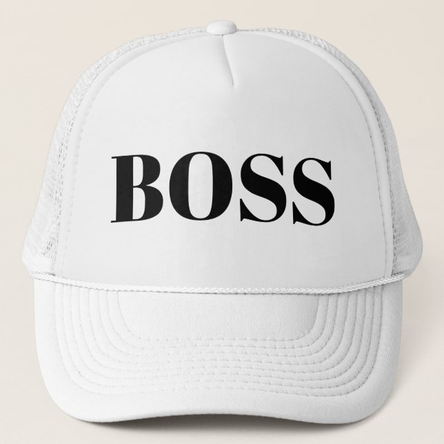 Mens Fashion Funny Novelty Baseball BOSS Truckerkappe (Vorderseite)