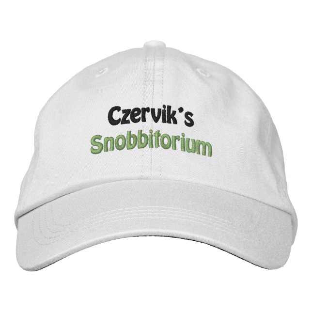 Mens Fashion Funny Novelty Czerviks Snobbitorium Bestickte Baseballkappe (Vorderseite)