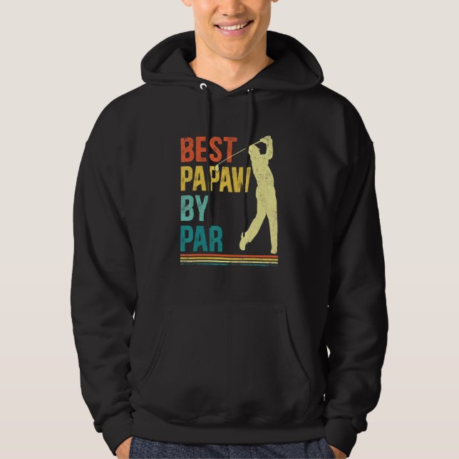 Mens Fathday Best Papaw by Par Golf für Vater 1 Hoodie (Vorderseite)