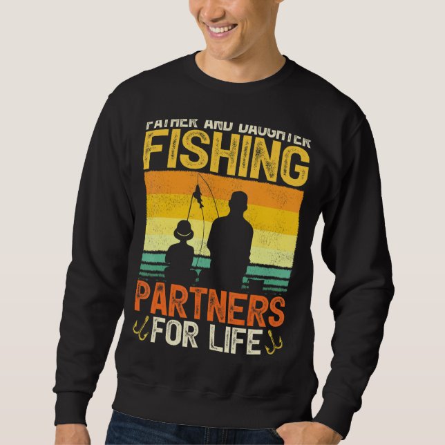 Mens Father & Daughter Fischereipartner Fischer Sweatshirt (Vorderseite)