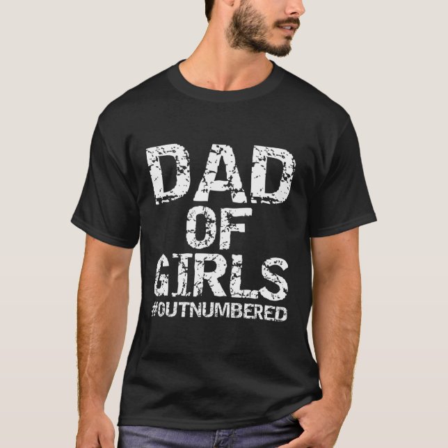 Mens Father Gift von Daughters Funny Vater T-Shirt (Vorderseite)