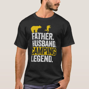 Mens Father Husband Camping Legend Rv Camper Vater T-Shirt