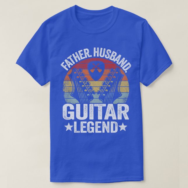 Mens Father Husband Guitar Legend Guitar Vater Gui T-Shirt (Design vorne)