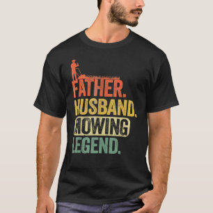 Mens Father Husband Mowing Legend Gardener Vater L T-Shirt