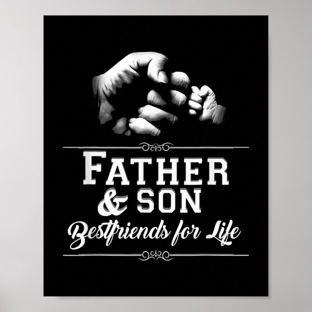 Mens Father Son Friends Fist Bump Vater Vater Poster (Vorne)