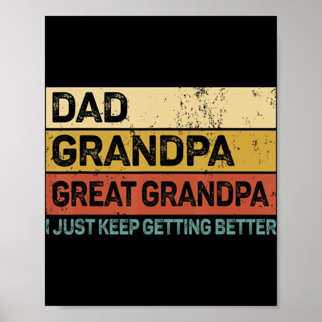 Mens Fathers Day-Geschenk von Grandkids Vater Opa  Poster (Vorne)