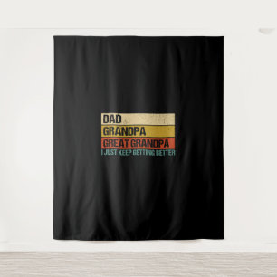 Mens Fathers Day-Geschenk von Grandkids Vater Opa  Wandteppich