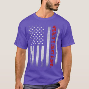Mens Fathers Day Gift T-Shirt World's Best Pops je