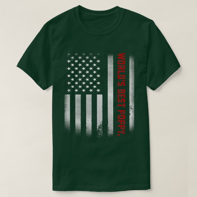 Mens Fathers Day Gift Tee World's Best Poppy Ever (Design vorne)