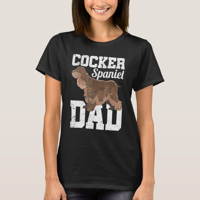 Mens Fathers Day Hund Cocker Spaniel Vater Pet Coc T-Shirt (Vorderseite)