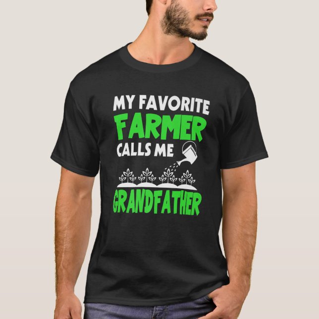 Mens Father's Day My Favorite Farmer Calls Me Gran T-Shirt (Vorderseite)