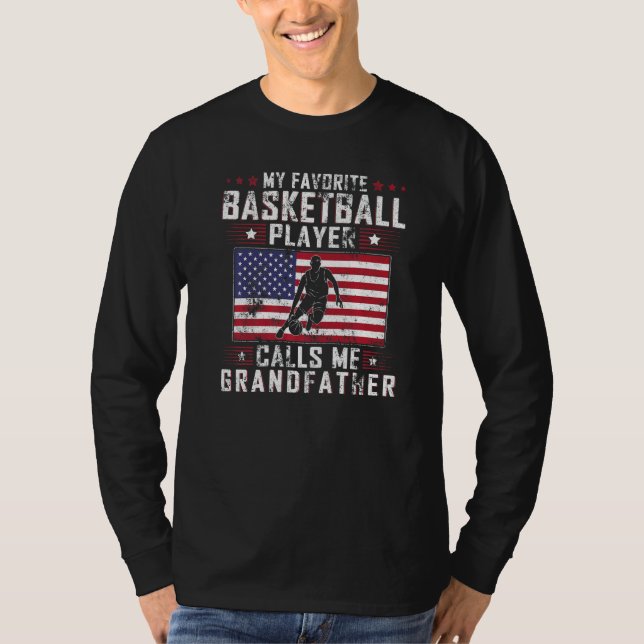Mens Favorite Basketball Player Calls Me Grandfath T-Shirt (Vorderseite)