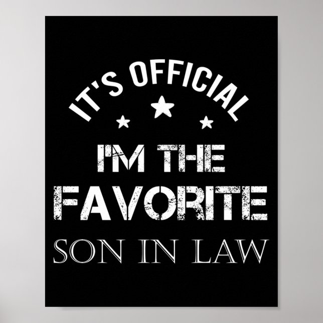 Mens Favorite Son In Law Funny Son In Law  Poster (Vorne)
