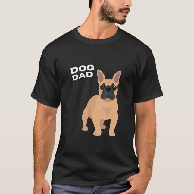 Mens Fawn French Bulldog Vater Man T-Shirt (Vorderseite)