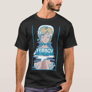 Mens Femboy Vaporwave Ästhetische Fembolie T-Shirt