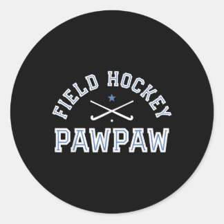Mens Field Hockey Pawpaw Proud Sports Papa Grandfa Runder Aufkleber