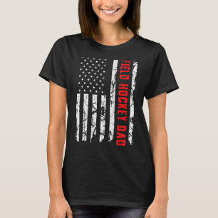 Mens Field Hockey Vater American Flag Patriotic Ho T-Shirt