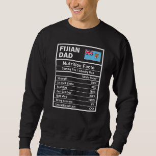 Mens Fijian Vater Ernährung Fakten Vatertag Nation Sweatshirt
