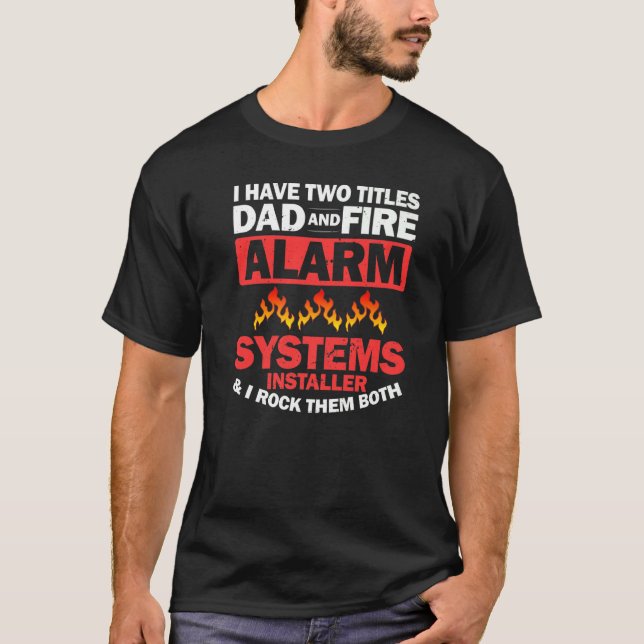 Mens Fire Alarm Installer Systems Techniker Haus T-Shirt (Vorderseite)
