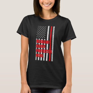 Mens Firefighter Vater Husband Daddy Protector Her T-Shirt