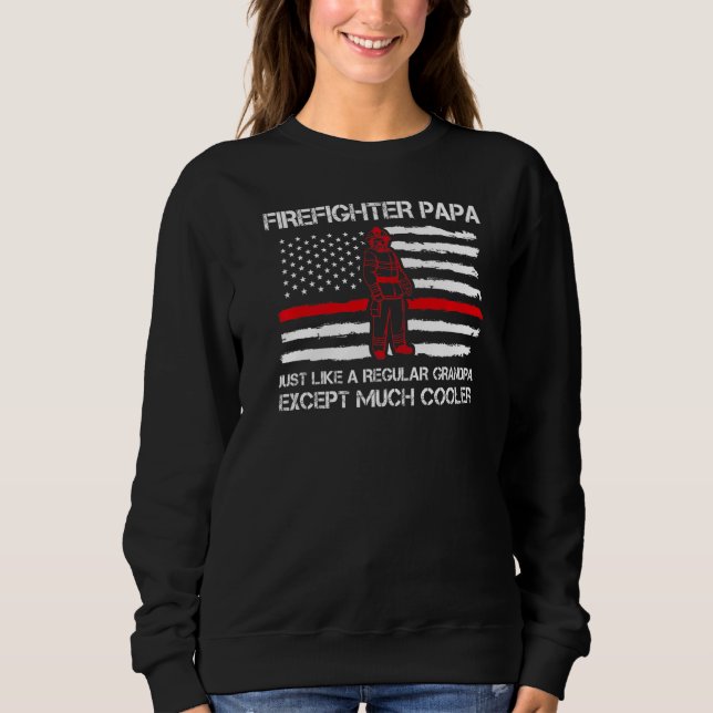 Mens Firefighter Vater wie normal Großfett Sweatshirt (Vorderseite)