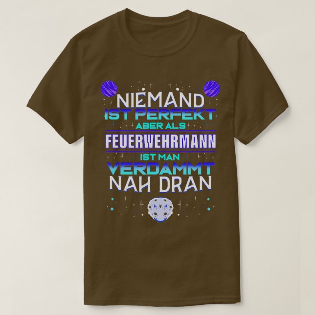 Mens Fireman Geschenk Freiwillige Feuerwehr Beruf T-Shirt (Design vorne)